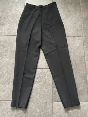 Vintage 90’s Anne Klein High Waist Black Wool Trousers 6